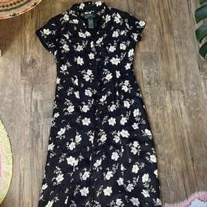 Ralph Lauren floral button down long dress